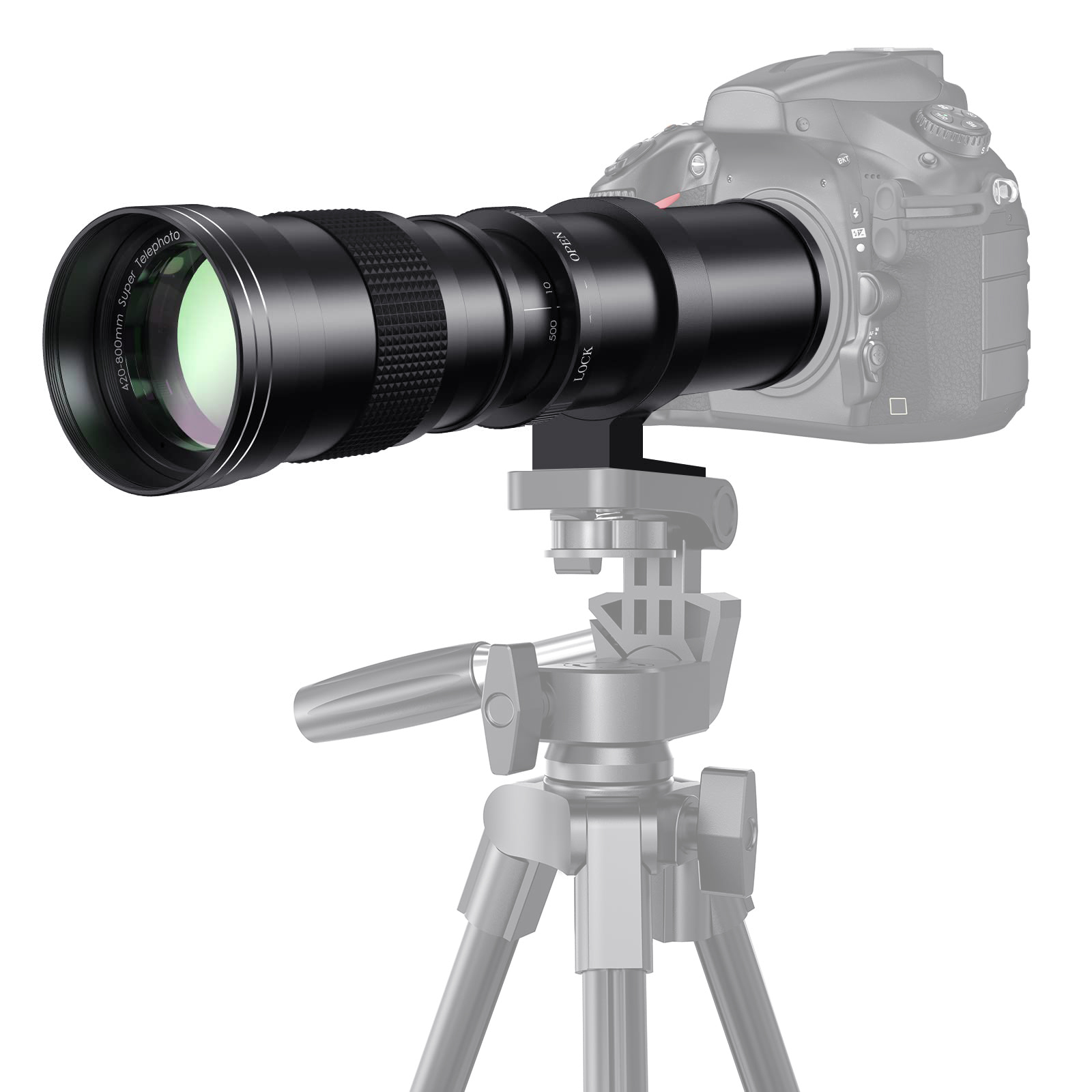 Macro Photography Lighting Kit - 420-800mm F/8.3 マニュアル望遠ズームレンズ（Tマウントリング付き）、キヤノンR、R3、R5、R6、R10、R100、ニコンZ5、Z9、Z30、ソニー、富士フイルム、オリンパスカメラ対応