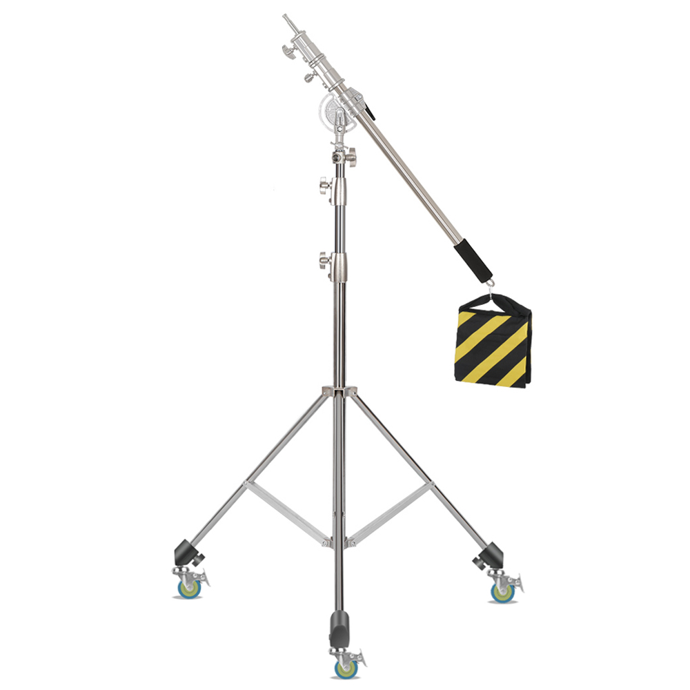 Photography Lightning - Sh-ステンレス鋼ライトスタンド、LEDライト用三脚サポート、フォトスタジオ、頑丈、耐荷重、10kg、2.8m