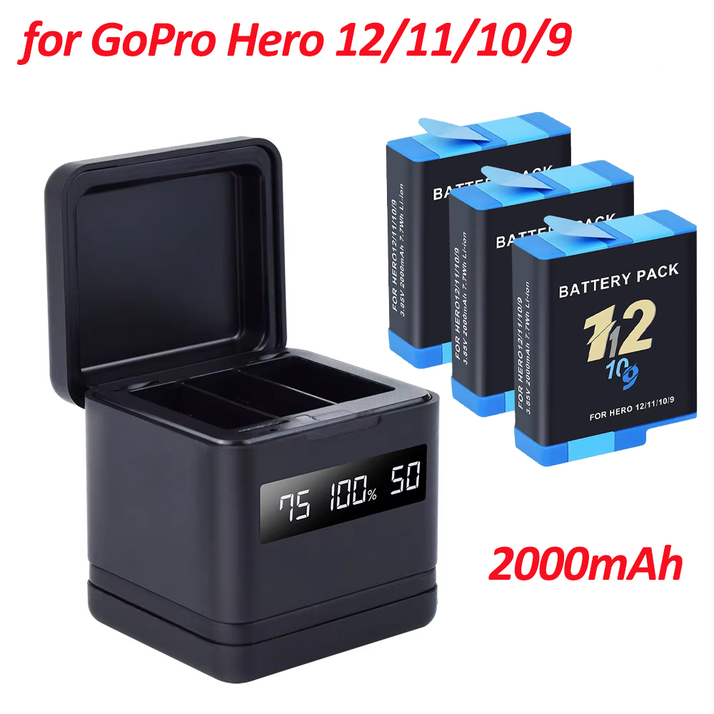 Gopro Action Camera Hero 12 Black - GoPro Hero 10カメラ用PALOバッテリー、Go Pro 11 9