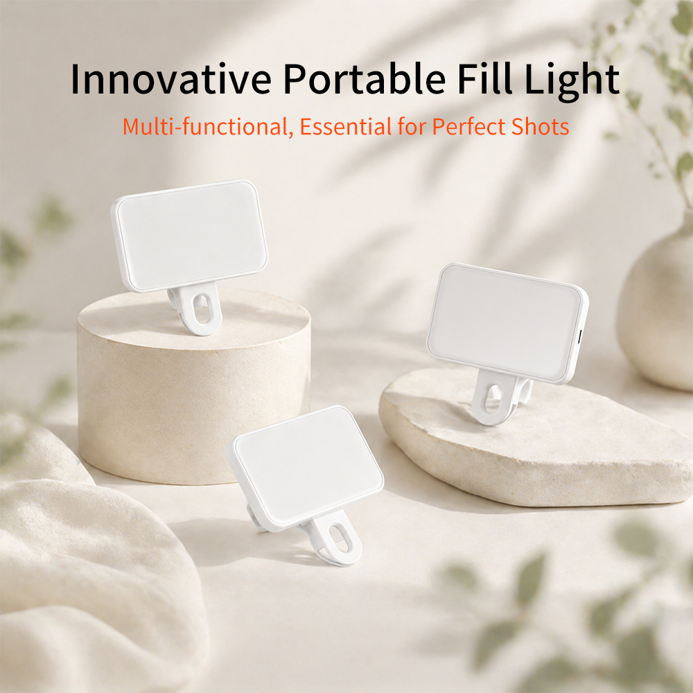 Photography Lighting Online - LED電話用フィルライトランプ ポータブルセルフタイマー ビューティーライブ撮影ランプ ノートブッククリップオンポケットランプ データラインなし