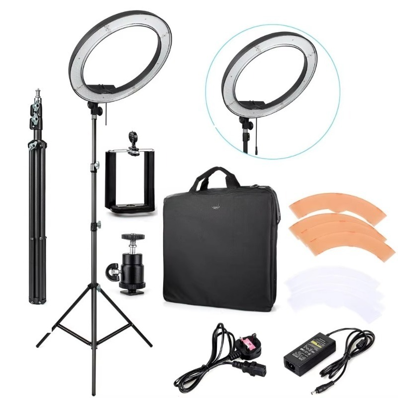 Led Ring Light 18 - RL-18 SLRカメラリングライト 55W 5500K 撮影機材、フラッシュ蛍光灯LEDリングライト