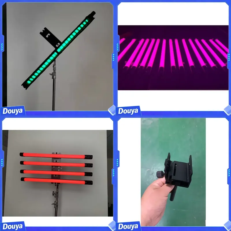 Photography With Lighting - プロ仕様の撮影機材。6フィートのDMX512対応Wi-Fiビデオカメラ、オーディオ、映画スタジオ用、充電式RGBチューブLED写真用ライト。