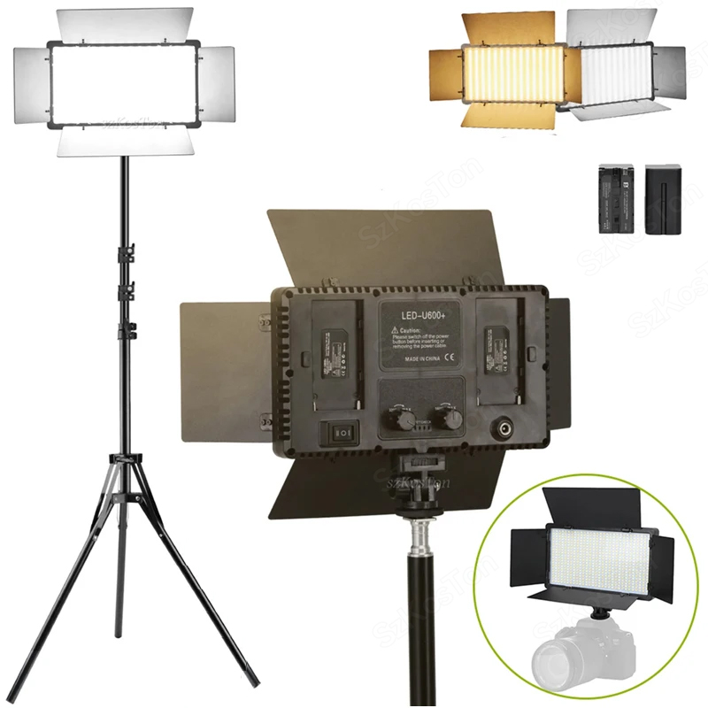 Photography Lightning - U800 u600 LEDフォトスタジオキット,写真パネル,ライブYouTubeビデオ用ランプ