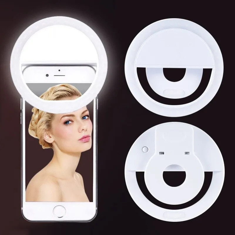 USB充電式LEDリングライト,電話クリップ,写真,ビデオ, - Photography Lighting Tent のレビューと価格