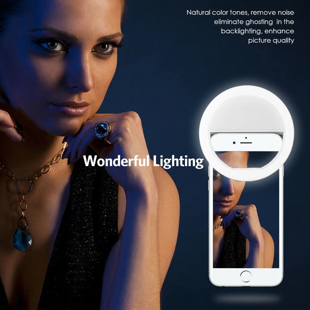 USB充電式LEDリングライト,電話クリップ,写真,ビデオ, - Photography Lighting Tent のレビューと価格