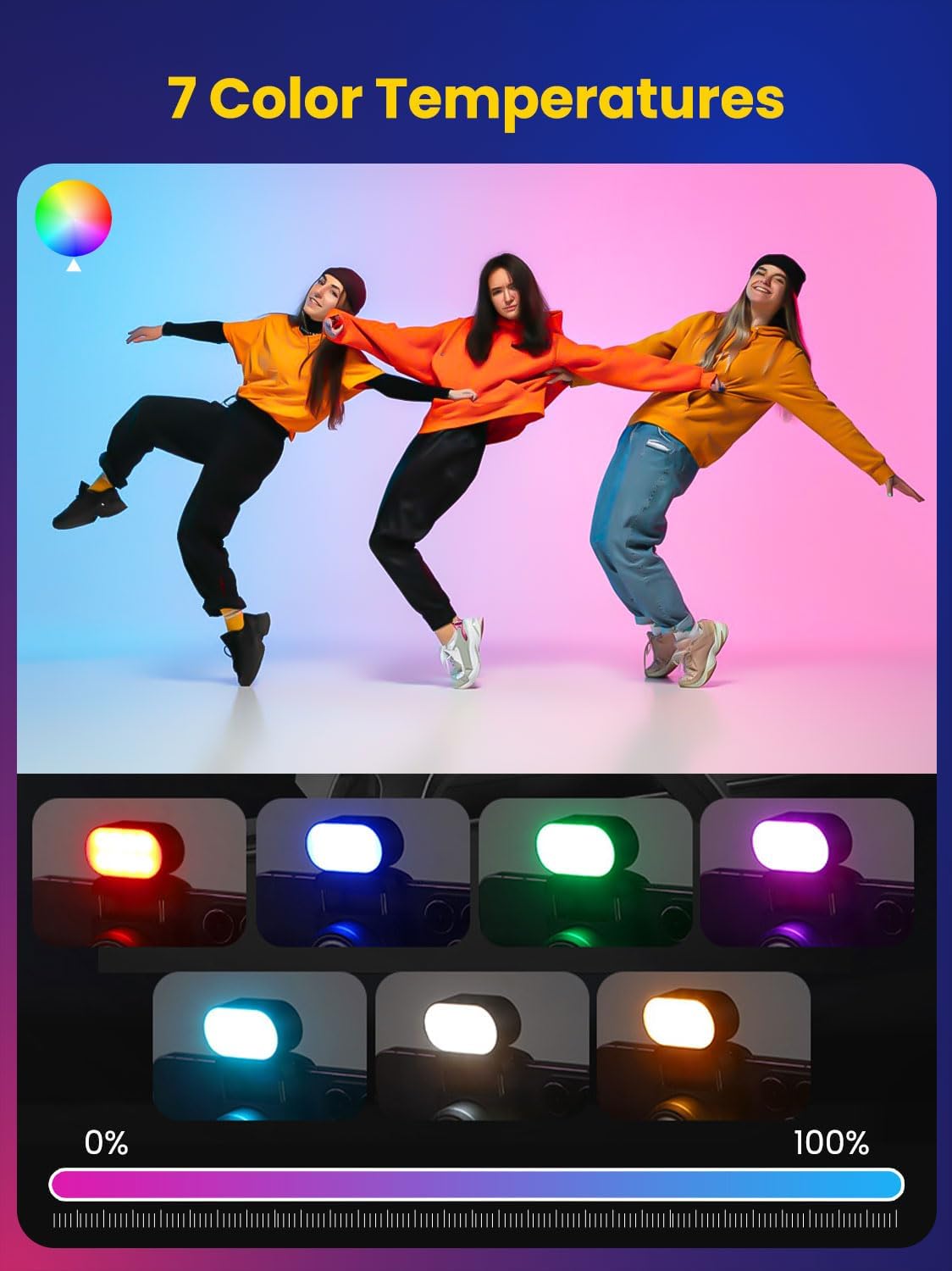AOCHUAN ミニ RGB 磁気補助光 3 ストップ輝度  - Quality Photography Lighting のレビューと価格