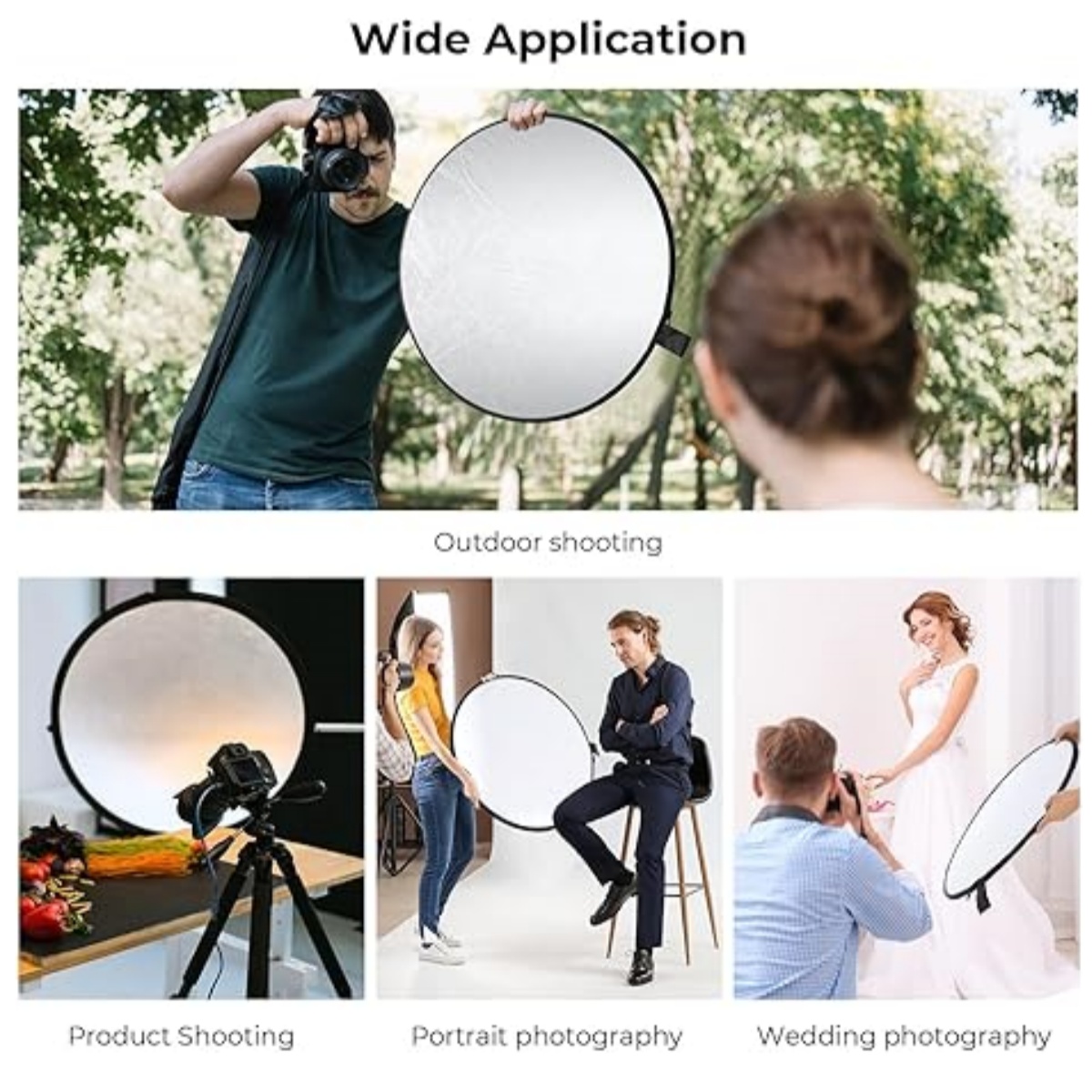Huanyingbjb-ポータブル写真リフレクター,丸い折り - Photography Lighting Outdoor のレビューと価格