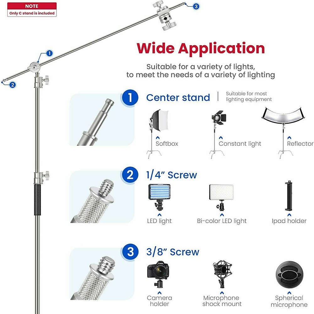 Selens 300cm Cスタンド ステンレス製ライトスタ - Photography Lightning のレビューと価格
