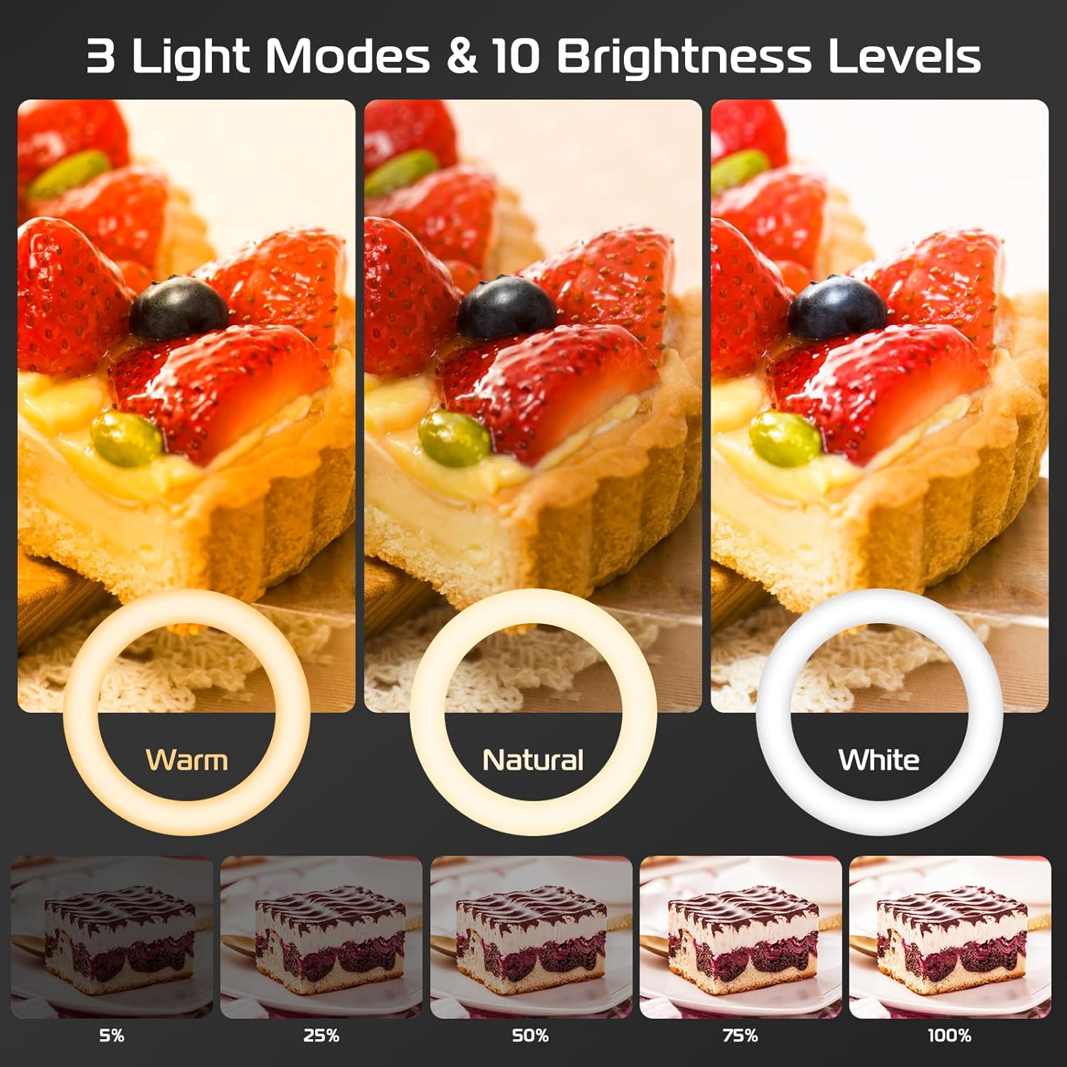 リングライト スタンドとスマホホルダー付き USBリングライ - Photography Lightning のレビューと価格