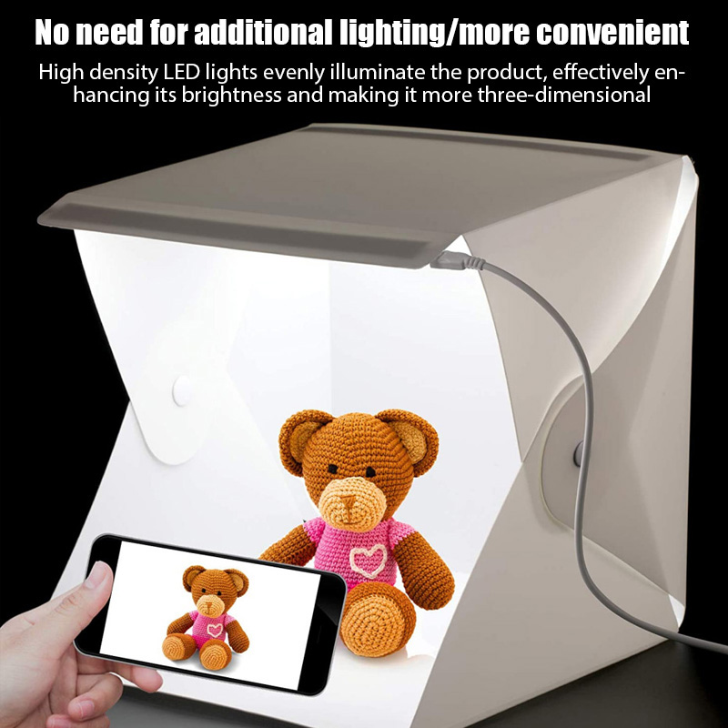 ライトボックス ミニフォトスタジオボックス 23*22*24 - Photography Lighting And Backdrop Kits のレビューと価格