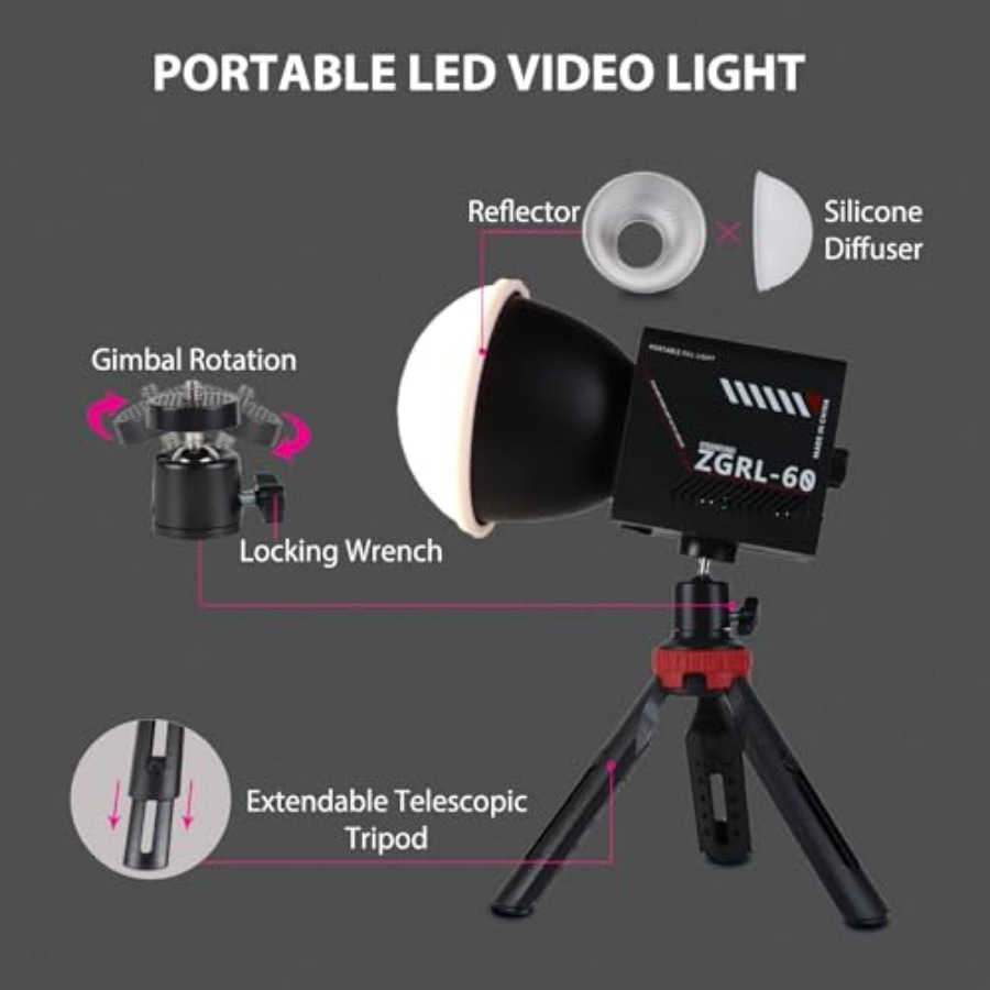 60W COB LED ビデオライト ハンドヘルド ポータブ - Photography Lighting Led のレビューと価格