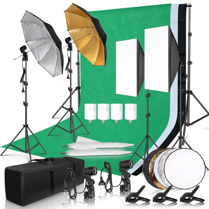 写真撮影照明キット アンブレラ フォト背景 フォトブース背景 - Photography Lighting And Backdrop Kits のレビューと価格