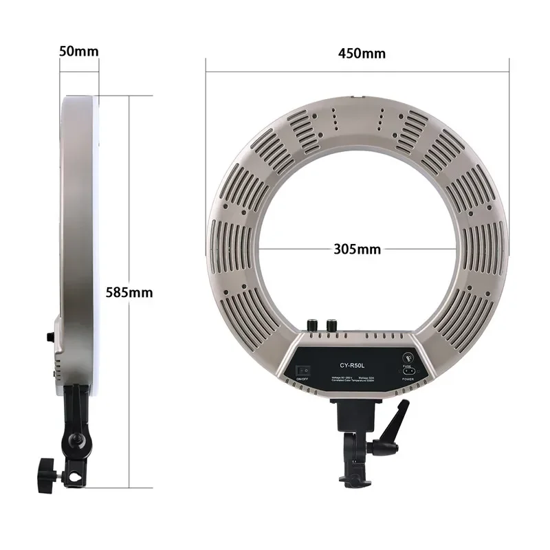 18インチ 55W 480 LED調整可能リングライト 55 - Led Ring Light 18 のレビューと価格
