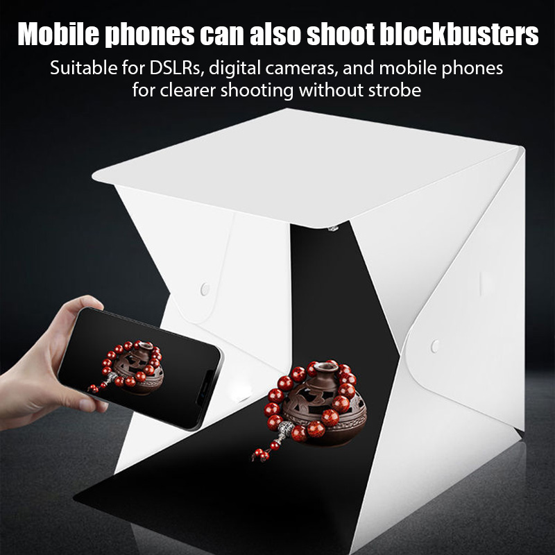 折りたたみ式ポータブル写真撮影用LEDライト ミニフォトボッ - Photography Lighting And Backdrop Kits のレビューと価格