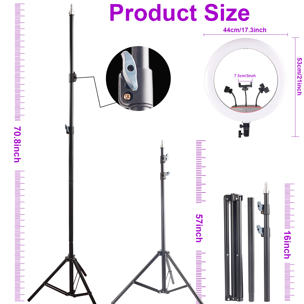 プロフェッショナル18インチリングライトキット（収納バッグ付 - Photography Lighting Online のレビューと価格