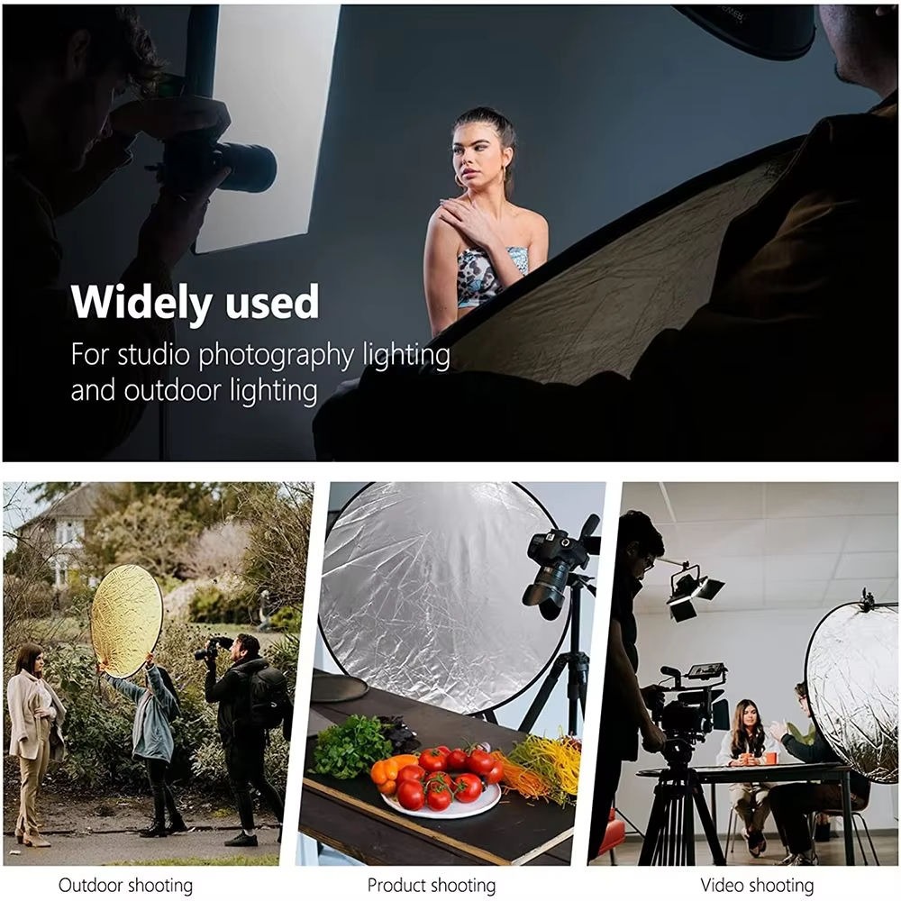 ポータブル 5 in 1 折りたたみ式写真撮影用リフレクター - Photography Lighting Outdoor のレビューと価格