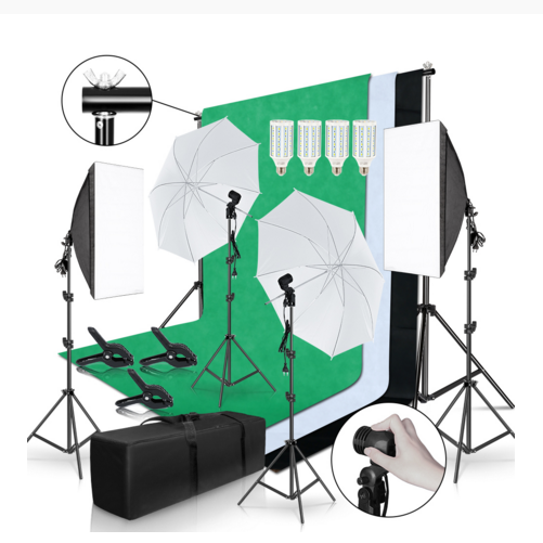 ゴールドセラー フルセット撮影キット 写真スタジオ ソフトボ - Photography Lighting And Backdrop Kits のレビューと価格