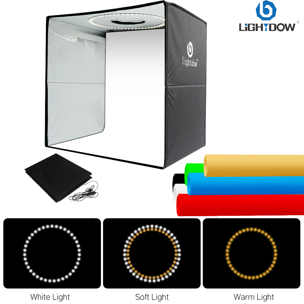 ライトダウフォトスタジオライトボックスキット 120個LED - Photography Lighting And Backdrop Kits のレビューと価格