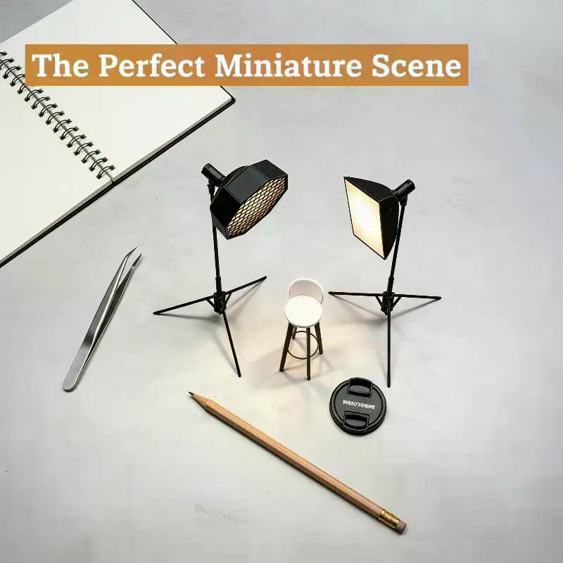 1/12ミニスタジオライトソフトボックスモデル三脚写真撮影用 - Photography Lighting Layout のレビューと価格