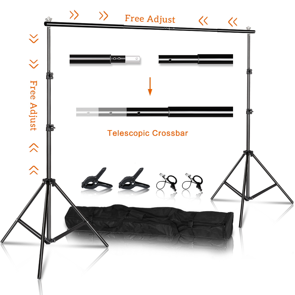 写真スタジオ背景撮影用バックドロップスタンド、バックドロップ - Photography Lighting And Backdrop Kits のレビューと価格
